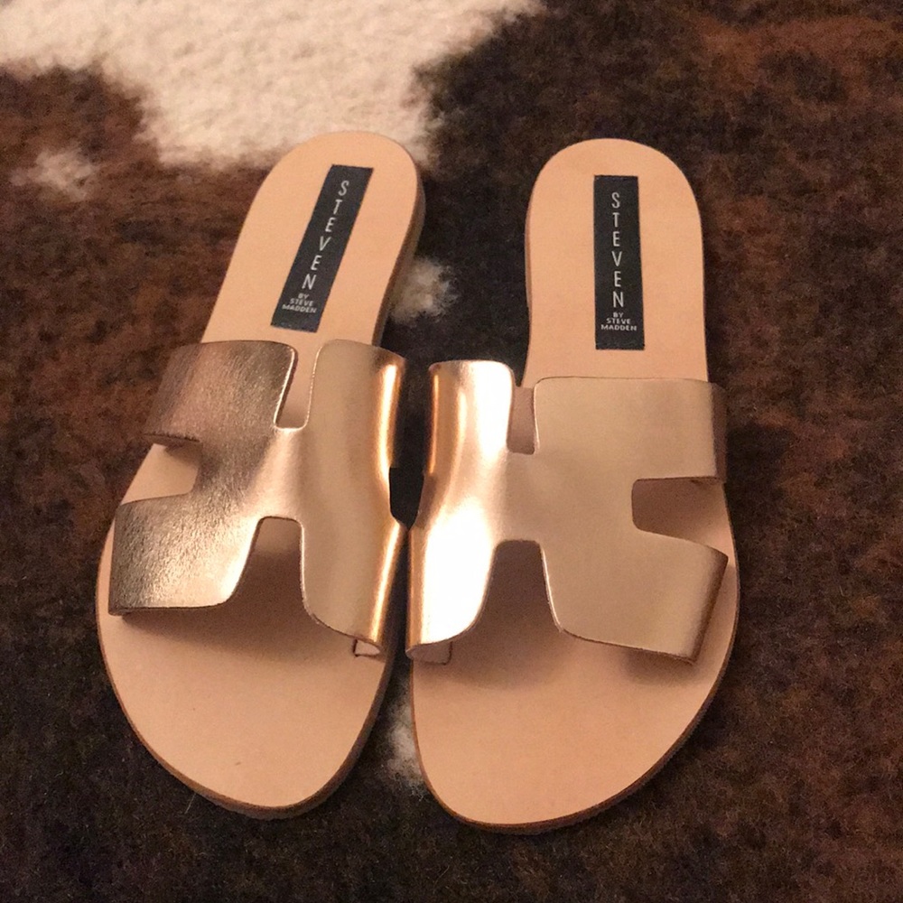 Steven Rose Gold Greek Sandals